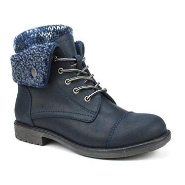 Imagem de CLIFFS BY WHITE MOUNTAIN Bota feminina estilo caminhada Duena, Azul-marinho/tecido/lã, 7.5 Wide