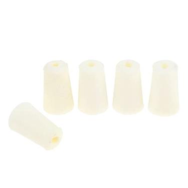 Imagem de Bonarty Pacote com 5 tampas de borracha de silicone para tubos de teste – branco, 19 mm