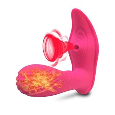 Imagem de Vibradores Sucção Erótica 20 Velocidades Com Controle Remoto de Vibração Oral Estimulador Clitóris e Ponto G Brinquedo Sexual Para Mulher Zatla (Rosa)