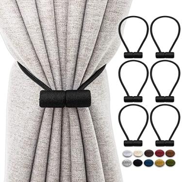 Imagem de Cortina magnética prendedor de cortina prendedor de cortina decorativa de 16 polegadas prendedor de cortina, preto, 2 peças