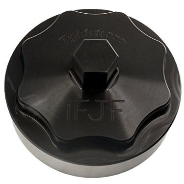 Imagem de Tampa de substituição de filtro de combustível iFJF 68065612AA para caixa de filtro de combustível RAM 6,7L 2500 3500 4500 5500 Cummins de alumínio de lingote de motor diesel (Preto)