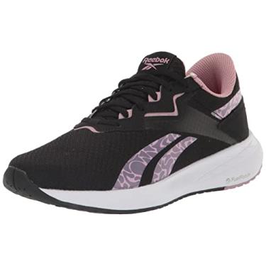 Imagem de Reebok Tênis de corrida feminino Energen Plus 2.0, Preto/Infundido Lilás/Laranja Flare, 9.5