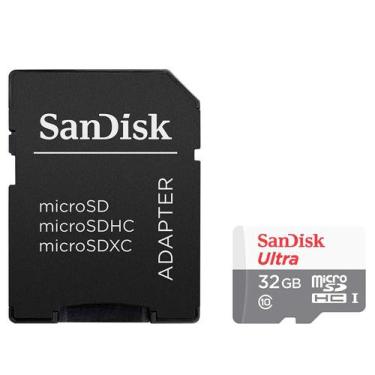 Imagem de Cartão De Memoria 32Gb Sandisk Ultra Micro Sdhc Uhs-I 100Mb/S Sdsqunr-