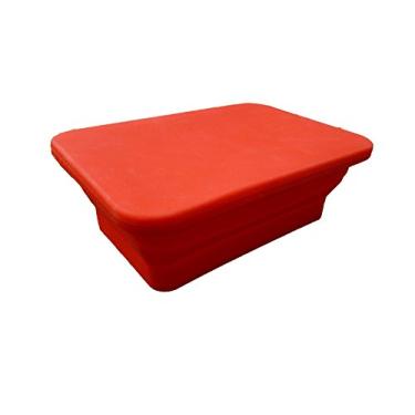 Imagem de Lancheira dobrável de silicone seguro para forno e micro-ondas/molde de bolo/recipiente de alimentos com tampa de silicone – Asse, cozinhe, congele, aqueça, guarde tudo no mesmo recipiente!