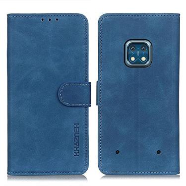 Imagem de Capas flip para smartphone Nokia XR20 carteira flip capa de telefone compartimento para cartão capa de telefone couro PU corpo inteiro à prova de choque fecho magnético capa protetora para Nokia XR20 Flip Cases (cor: azul)