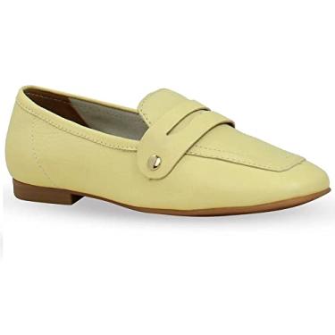 Imagem de Mocassim Fem Bottero Fivela Removível Couro Amarelo 340301/5 Tamanho:35;Cor:Amarelo