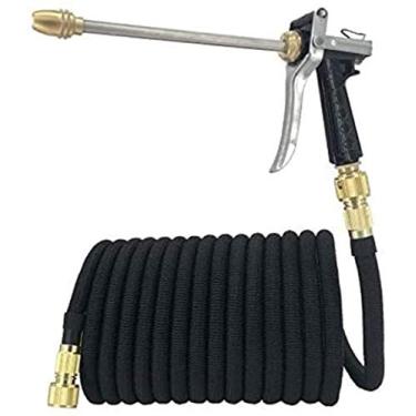 Imagem de Kit pulverizador de jardim de alta pressão estendido e extensível com mangueira pistola de limpeza de alta pressão multifuncional (tamanho: 22,88 m 22 5 m) - 70 pés 22,5 m atualizado