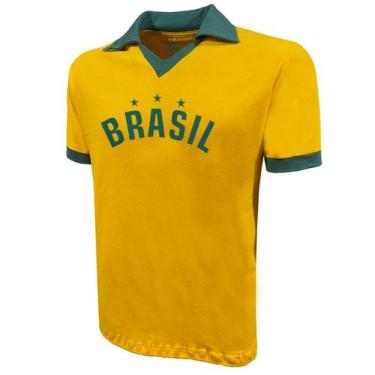 Imagem de Camisa Brasil Polo Estrelas 10 - Liga Retrô