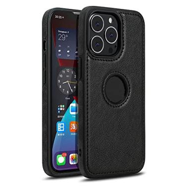 Imagem de Capa de couro PU empresarial de luxo para iPhone 14 13 12 11 Pro Max Mini XR XS X 7 8 Plus SE Capa protetora de couro macio, preta, para iPhone12