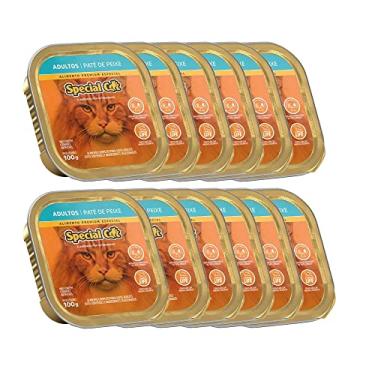 Imagem de KIT 12 Ração Special Cat Patê Gatos Adultos Peixe 100g