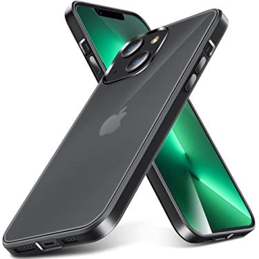 Imagem de ORIbox Capa para iPhone 13, capa de proteção à prova de choque e anti-queda, capa fosca translúcida com bordas macias, leve