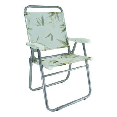Imagem de Cadeira Alumínio Reforçada Cancun Plus Colors Bambu Zaka 120 Kg