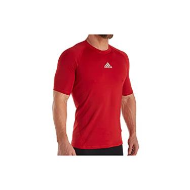 Imagem de Camiseta masculina Adidas de manga curta para treinamento Alphaskin Sport, Power Red, 3X-Large