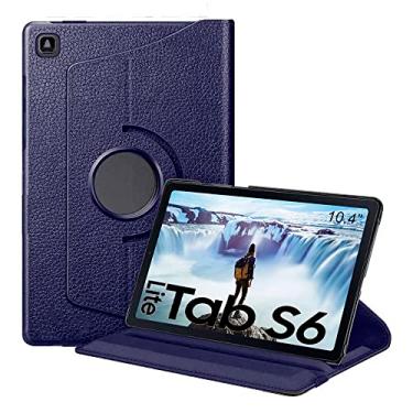 Imagem de Capa Para Samsung Tab S6 Lite 10.4" SM-P610 SM-P615 (2020) SM-P613 SM-P619 (2022) Giratoria 360° Linha Premium - Álamo (Azul)