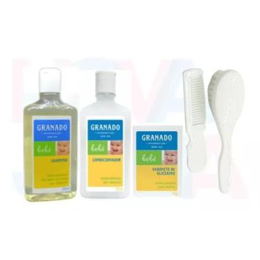 Imagem de Kit Shampoo+Condicionador+Sab.Barra+Pente E Escova Granado