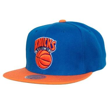 Imagem de Boné Mitchell & Ness Nba Side Hwc New York Knicks Azul E Laranja