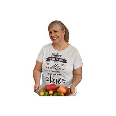 Imagem de Camiseta Vovó Dia Das Mães Frase Avó Nomes Presente Tam. GG Branca
