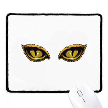 Imagem de Mousepad com desenho animado de animal de gato e borda costurada Tapete de borracha para jogos