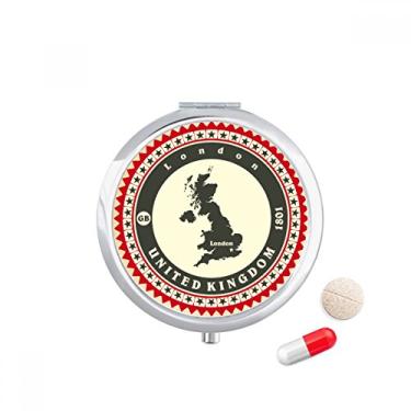 Imagem de London UK United Kingdom Britain Country Map Caixa de armazenamento de remédios