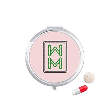 Imagem de Caixa de comprimidos Mahjong Bamboo Bar 8 azulejos padrão caixa de armazenamento de medicamentos dispensador