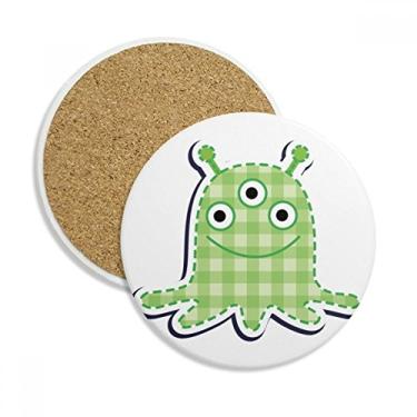 Imagem de Caneca do monstro do universo e alienígena com proteção de mesa, pedra absorvente