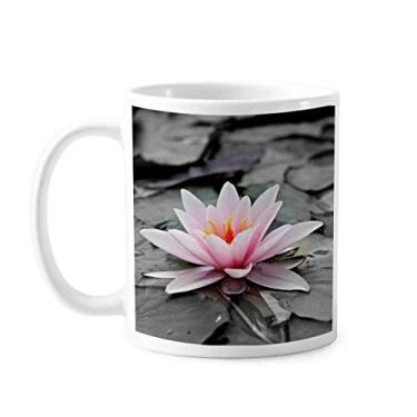 Imagem de Flores rosa Red Lotus Art Deco Caneca moderna de cerâmica café xícara de porcelana