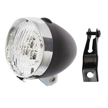 Imagem de Tongina Bright 3 LED Clássico Cool Prata/Preto Farol de Ciclismo Retrô Frente Vintage Bicicleta Luz de Ciclismo Noturno Segurança Farol Farol de Neblina - Preto