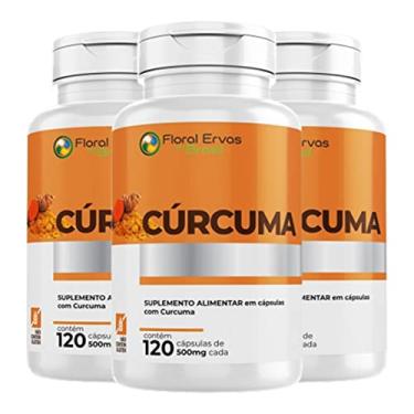 Imagem de Cúrcuma 500 mg 3x 120 Cápsula Açafrão Tumérico Açafrão Índia