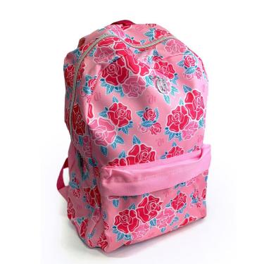 Imagem de Mochila Juvenil Capricho Liberty Rosa Floral c/ self Ligth