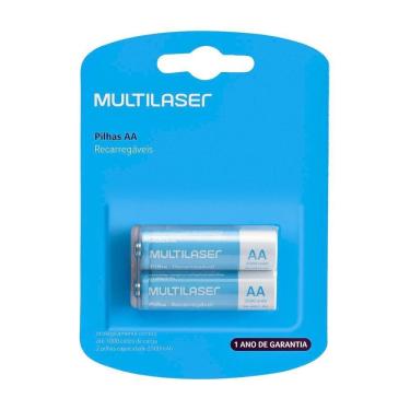 Imagem de PILHA 2A CB053 MULTILASER 2500mah C/2 RECARREGAVEL