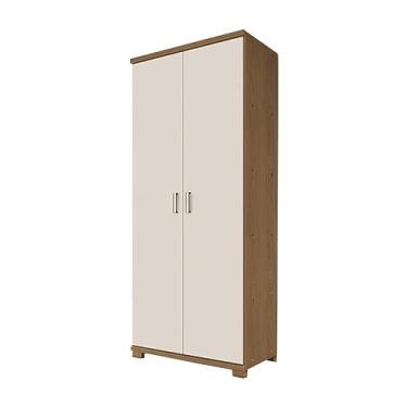 Imagem de Armário Multiuso 2 Portas 188x76cm New Móveis Fazzio Freijó/off White