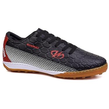 Imagem de Chuteira Society Grama Sintética Runway Speed Feminino Cor:Preto;Tamanho:35