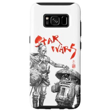 Imagem de Galaxy S8 Star Wars Visions C-3PO R2-D2 Black and White Color Pop Case