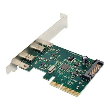 Imagem de Placa de expansão PCI-E 4X Express para USB 3.1 tipo C de alta velocidade Superspeed, cartão de expansão fácil de instalar, cartão USB para PC Desktop compatível com Windows 10/8.1/8/7/XP