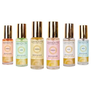 Imagem de Kit Perfume para Cabelo e Corpo 6 unidades 15 ml - Luminosittà