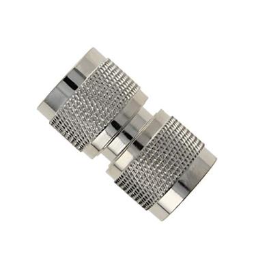 Imagem de Bettomshin 1 peça N-50JJ N Tipo Macho para N Tipo Conector Adaptador Coaxial RF para Antenas Dispositivos LAN Sem Fio Cobre Prata