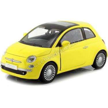 Imagem de Miniatura Fiat Nuova 500 Amarelo Motormax 1/24