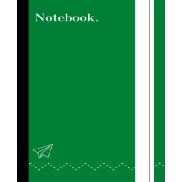 Imagem de Caderno de composição geral regido pela faculdade: caderno de sala de aula com tema de avião verde