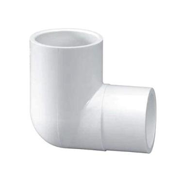 Imagem de White Street Torneira de 0,9 cm x soquete deslizante de 3/4 PVC 90 graus cotovelo Sch 40 para esgoto doméstico linha de água de encanamento
