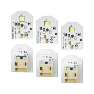 Imagem de Nova lâmpada de geladeira WR55X11132 WR55X25754 LED para refrigerador GE substitui WR55X30602 WR55X26486 PS4704284 3033142 EAP12172918 AP6261806, capa de plástico não inclusa, 6 Pacote
