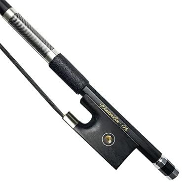 Imagem de WinsterBow Arco de violino de fibra de carbono tamanho 1/4 arco de violino cabelo preto cru