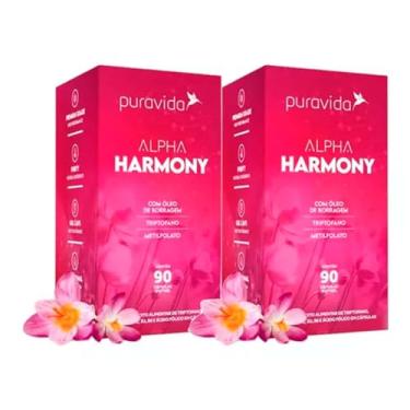 Imagem de 2x Alpha Harmony Puravida Óleo De Borragem Triptofano 90caps
