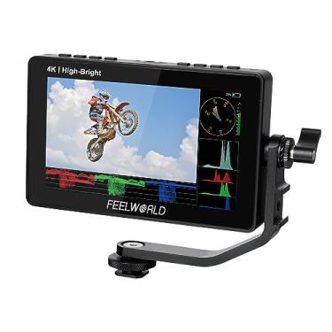 Imagem de FEELWORLD F5 Prox 5,5 polegadas 1600nit Tela sensível ao toque DSLR Alta Brilhante Câmera DSLR Monitor de Campo com F970 Externo