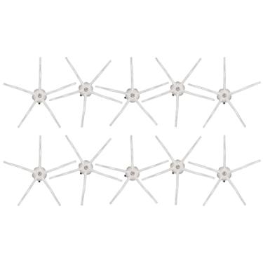 Imagem de (10 peças) Escova lateral compatível com Roborock S7 Series S7 S7+ S7 MAXV Ultra S8 Pro Ultra S8 S8+ Q7 Max Q7 Max+ Q5 E2 E3 E4 S4 S5 S6 Escovas laterais de substituição (S7 escova lateral branca 10