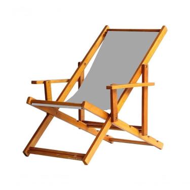 Imagem de Espreguiçadeira Preguiçosa Dobrável Mel Cb-cinza