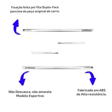 Imagem de JOGO DE FRISOS SLIM CROMADO PERSONALIZADO KARDIAN 2024 4 PORTAS