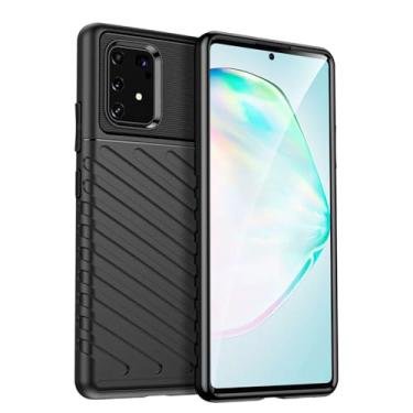 Imagem de Capas para Samsung Galaxy M80S.Caso básico,Botão de pressão flexível / 360 ° Proteção completa,Sensação arenácea
