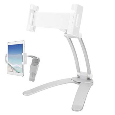 Imagem de Suporte para telefone, suporte para tablet de mesa giratório 360 ° ajustável, antiderrapante durável para tablet de telefone inteligente