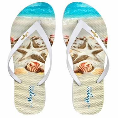 Imagem de Chinelo Praia Feminino Conchas na Areia, Magicc