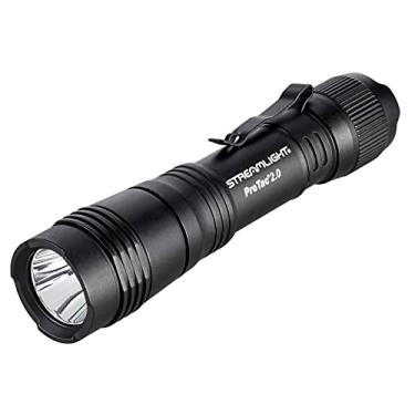 Imagem de Streamlight 89000 ProTac 2.0 2000-Lumen 17300 Candela Lanterna de LED tática recarregável com cabo USB C e coldre, caixa, preta